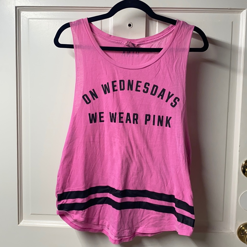 On Wednesday’s We Wear Pink VS tank top 💕
